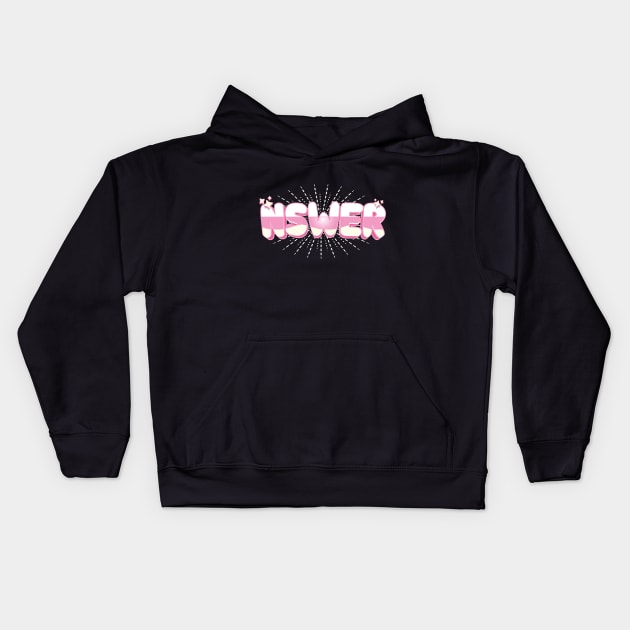 Nswer Nmixx fan base name text | Morcaworks Kids Hoodie by Oricca